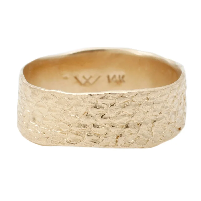 diamond promise rings for women -Gold Double Snakeskin Band