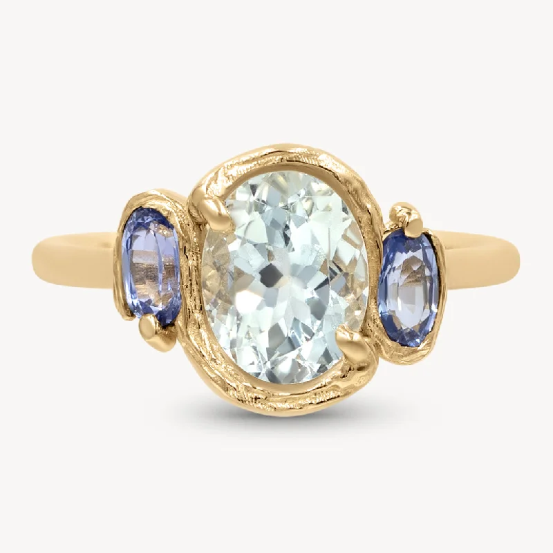 unique wedding rings for women -Maya Blue Ring