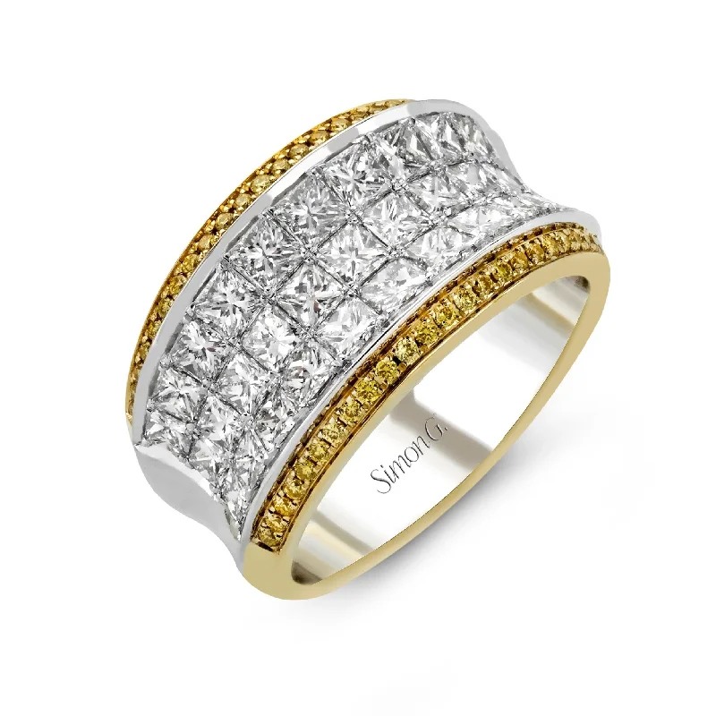 wedding rings for couples with diamonds -Simon-Set Anniversary Ring In 18k Gold With Diamonds