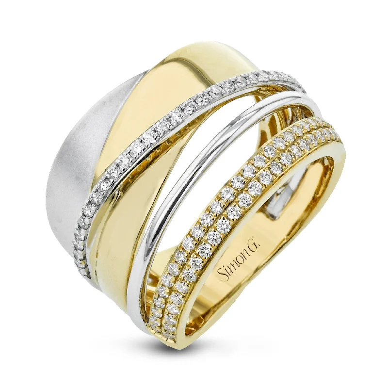 luxury engagement rings for men with diamonds -Fashion Ring In 18k Gold With Diamonds