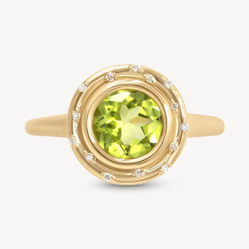 diamond rings for wedding proposals -Peridot Spotlight Ring