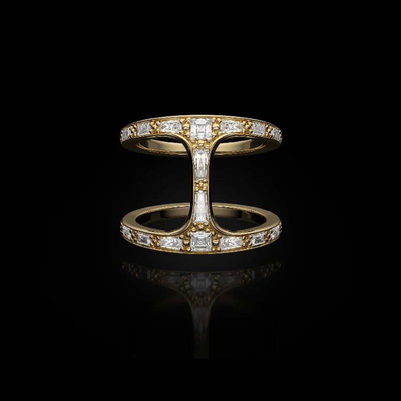 men's engagement rings with yellow diamonds -PHANTOM BAGUETTE