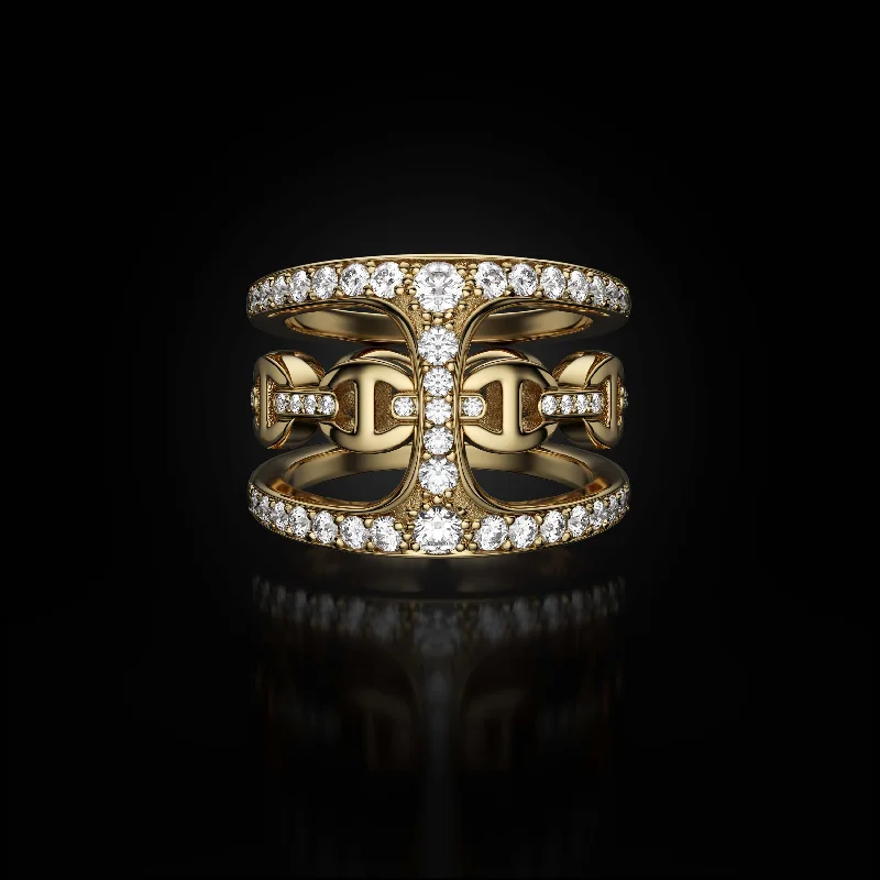 unique wedding rings for men with diamonds -PHANTOM CLIQUE WITH DIAMONDS