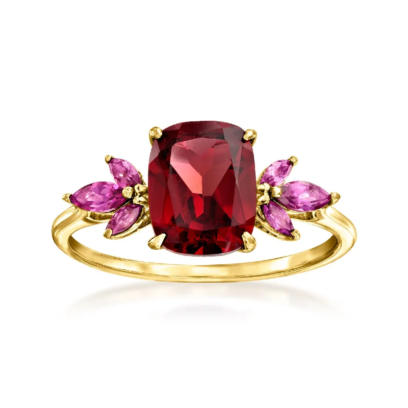 vintage gold engagement rings -Ross-Simons Garnet Ring With . Rhodolite Garnet in 14kt Yellow Gold