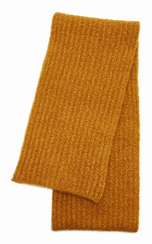 men's wedding bands with emeralds -Ruben Knit Scarf in Saffron Cashmere Boucle