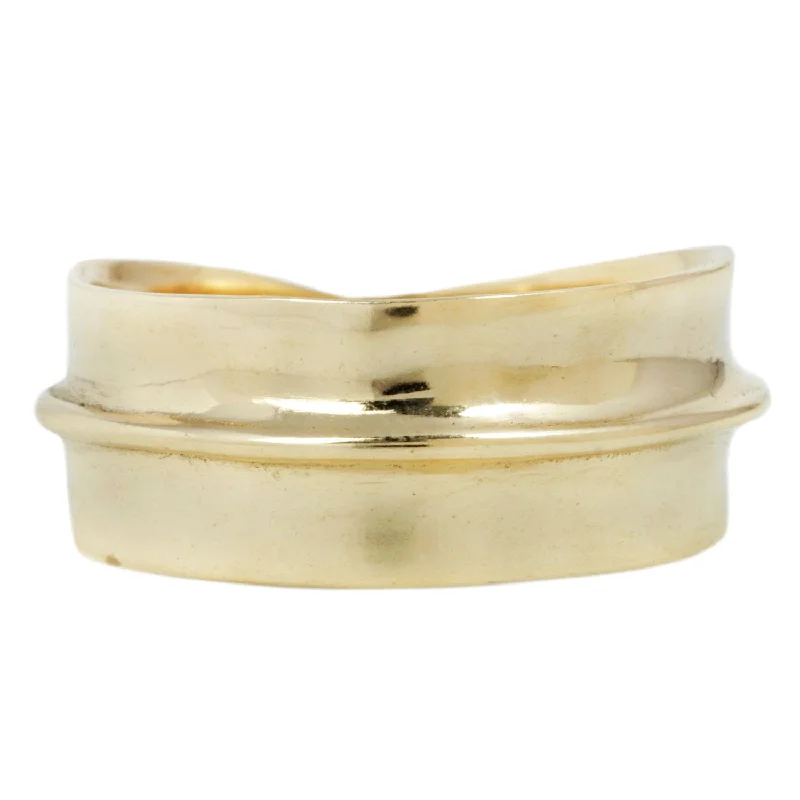 men's wedding bands with emeralds -Sahara Ridge Gold Ring