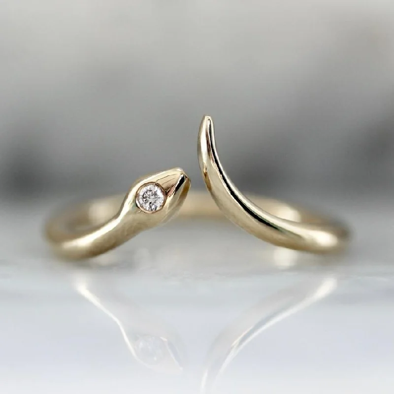 luxury diamond wedding rings -Snake Diamond Ring