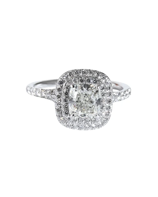 men's diamond rings for engagement -Tiffany & Co. Soleste Engagement Ring in  Platinum H VVS2 1.5 CTW