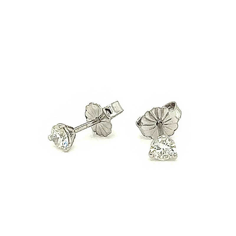 luxurious silver earrings with birthstones -Diamond Stud Earrings, 0.34 Carats Total Weight