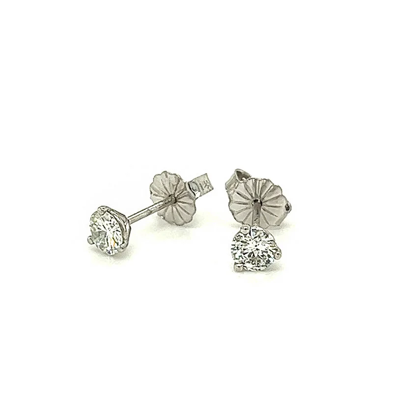 silver earrings with sapphires for casual wear -Diamond Stud Earrings. 0.51 Carats Total Weight