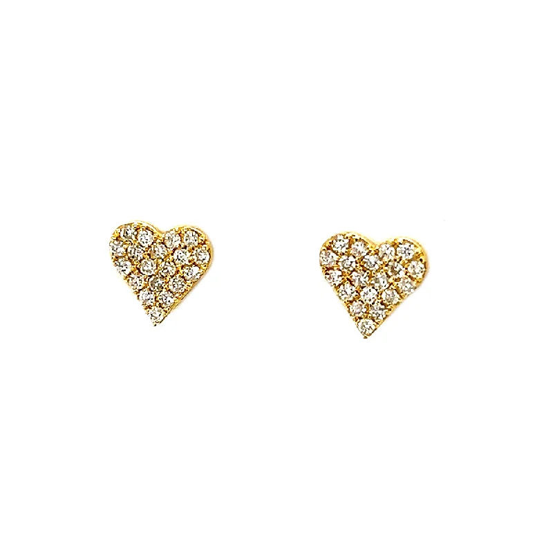 handmade earrings with birthstones -Diamond Heart Earrings