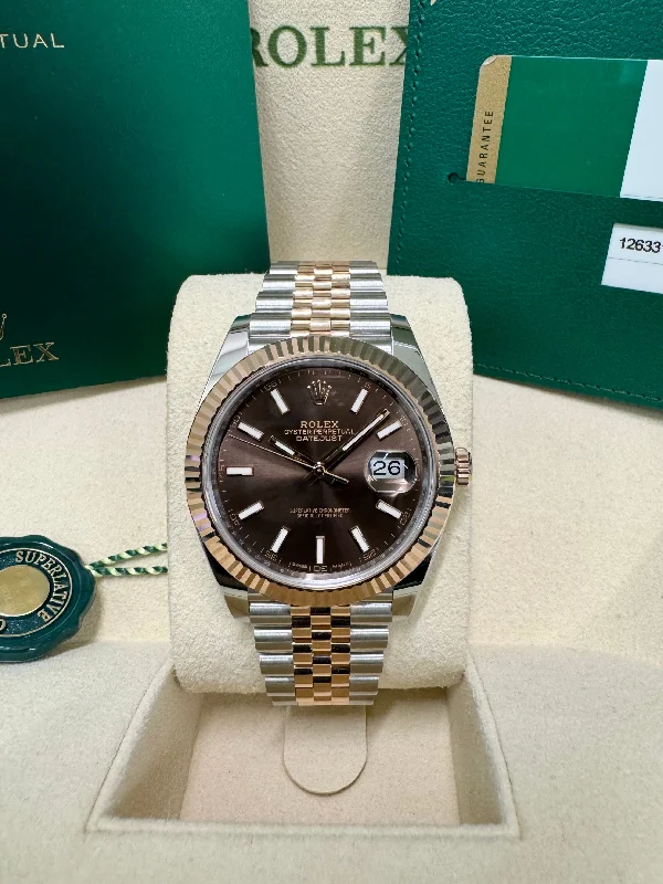 elegant watches with mother of pearl dials -2017 Rolex Datejust 41 126331