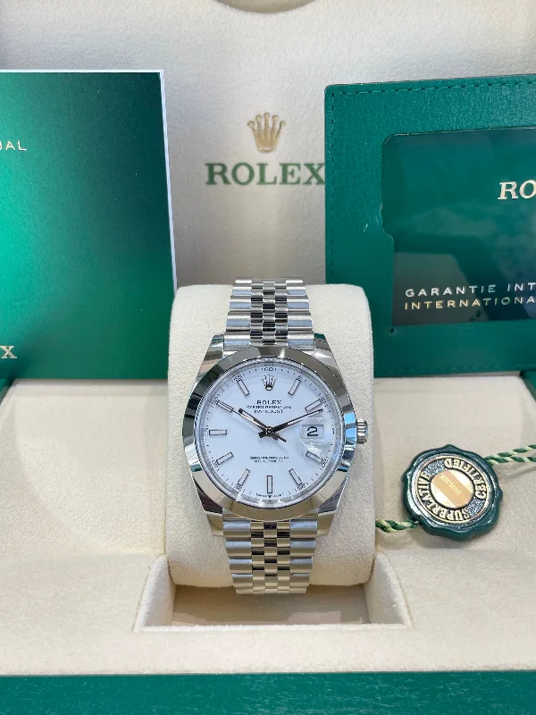 classic watches for women with Roman numerals -2024 Rolex Datejust 41 126300