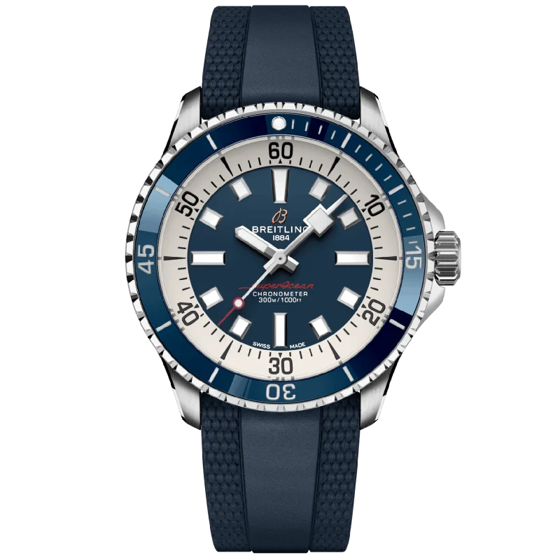 elegant watches for women with mesh metal bands -Breitling Superocean Automatic Blue Dial Men 42mm