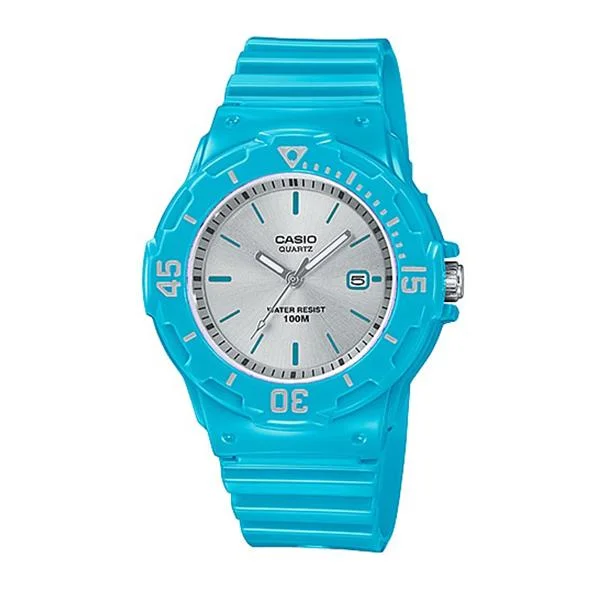 luxury leather watches for men with minimalist design -Casio Women's Analog Blue Resin Band Watch LRW200H-2E3 LRW-200H-2E3