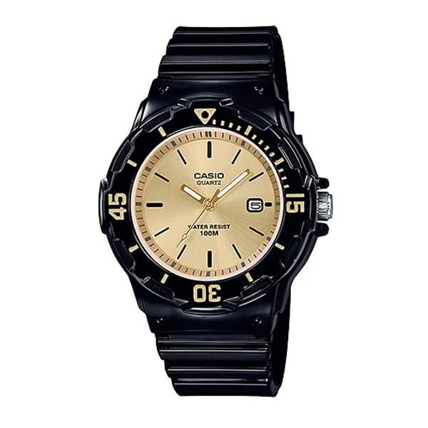 luxury watches for women with unique designs -Casio Women's Analog Black Resin Band Watch LRW200H-9E LRW-200H-9E