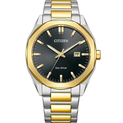 luxury watches with gold dials for men -Citizen Eco-Drive Black Dial Men 41mm BM7604-80E