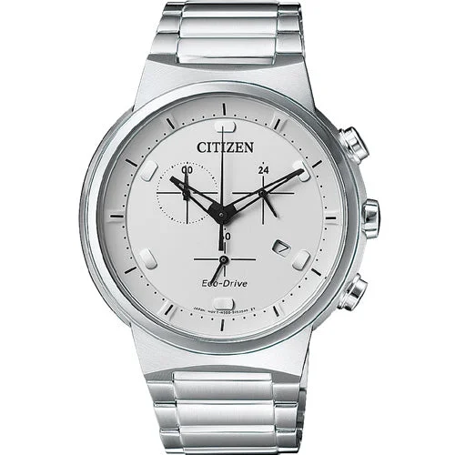 custom watches for sports teams with logos -Citizen Eco-Drive White Dial Men 41mm AT2400-81A