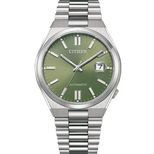 affordable luxury watches for men with chronograph -Citizen Mechanical Pantone Peaceful Green Dial Men 40mm NJ0158-89Z