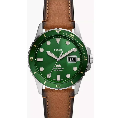 classic watches for women with Roman numerals -Fossil Blue Dive Green Dial Men 42mm