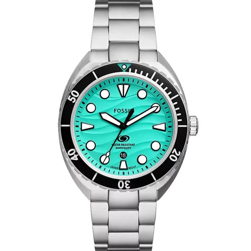 elegant diamond-studded watches for women -Fossil Breaker Light Green Dial Men 42mm FS6066