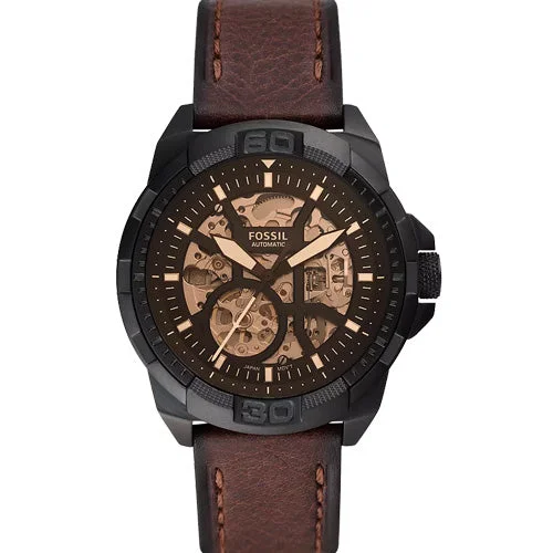 ceramic watches for women with modern designs -Fossil Bronson Black Dial Men 44mm