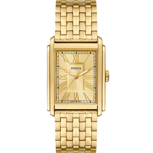 luxury watches with diamond accents for women -Fossil Carraway Gold Dial Men 30mm FS6009