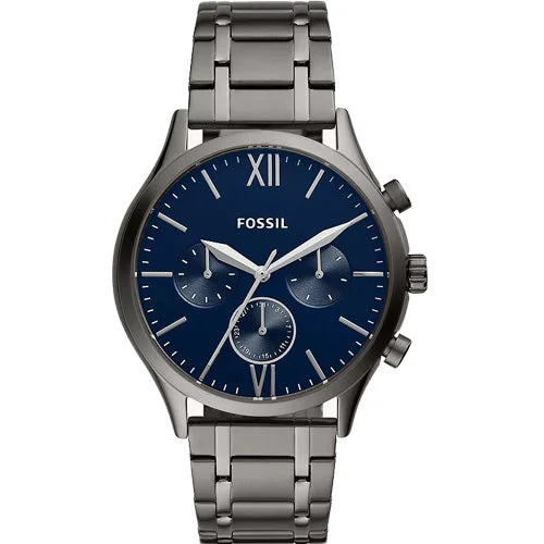 solar-powered analog watches for women with sleek dials -Fossil Fenmore Blue Dial Men