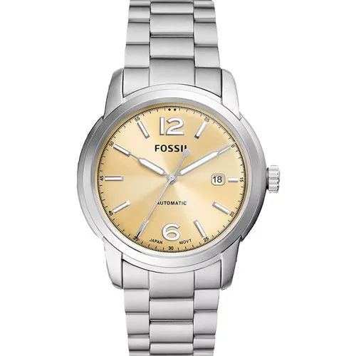 ceramic watches with diamonds for women -Fossil Fossil Heritage Gold Dial Men 43mm