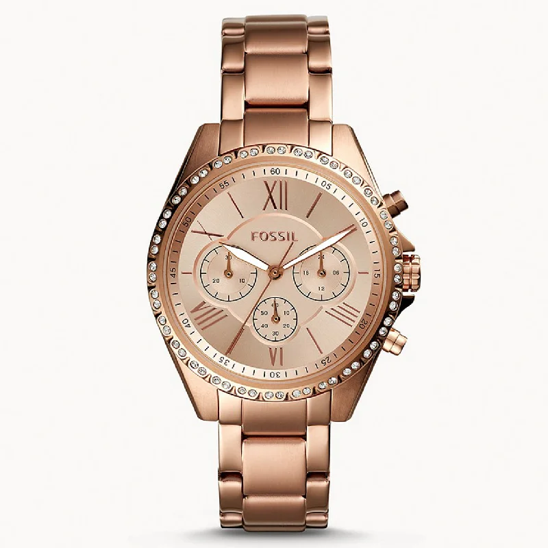 hybrid smartwatches with activity tracking for men -Fossil Modern Courier Rose Gold Dial Men 40mm