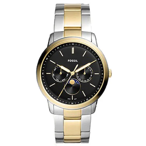 sleek wristwatches for women with modern designs -Fossil Neutra Black Dial Men 42mm