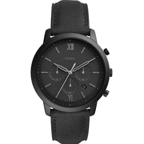 fitness watches with step tracker for men -Fossil Neutra Black Dial Men 44mm