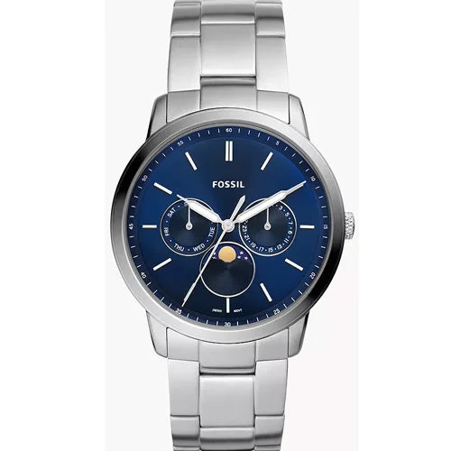 luxury watches for men with skeleton dials -Fossil Neutra Blue Dial Men 42mm