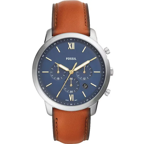 stylish watches for men with ceramic bands -Fossil Neutra Blue Dial Men 44mm