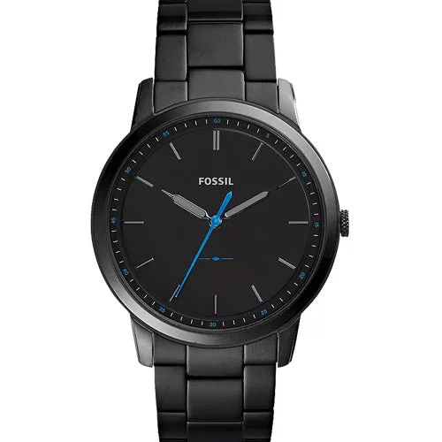 high-tech smartwatches for men with camera feature -Fossil The Minimalist Slim Black Dial Men 44mm