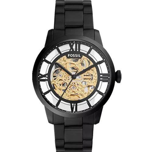 elegant watches for women with gold-tone metal bands -Fossil Townsman Black Dial Men 44mm