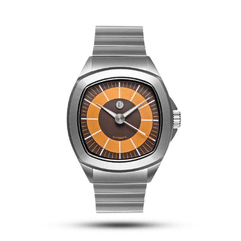 vintage-inspired watches for men with retro style -TIME MASTER 70 ORANGE