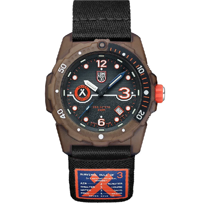 large dial watches for men with bold designs -Luminox XB3721ECO Bear Grylls Tide Series