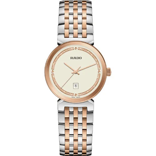 fashion-forward digital watches with sports modes -Rado Florence Champagne Dial Men 30mm