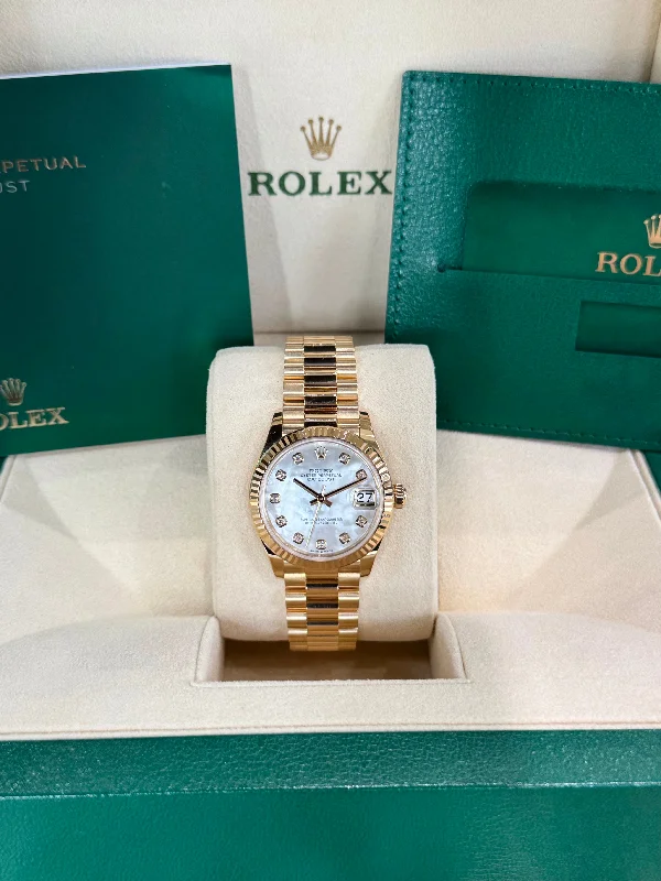 sleek wristwatches for women with modern designs -2022 Rolex Datejust 31 278278