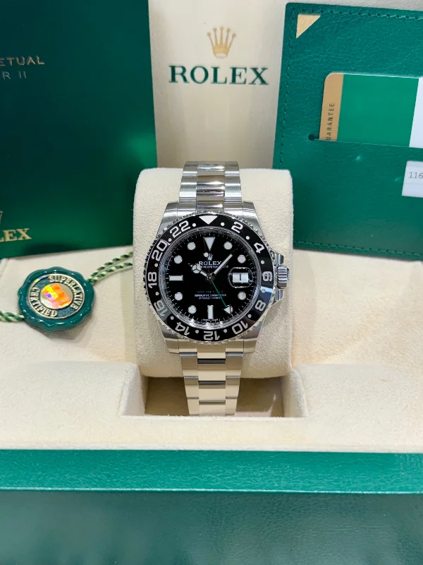 vintage-style watches for men with leather bands -2019 Rolex GMT-Master II 116710LN