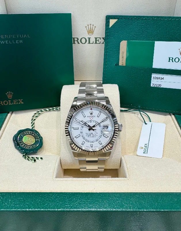 large display watches for men with digital faces -2017 Rolex Sky-Dweller 326934