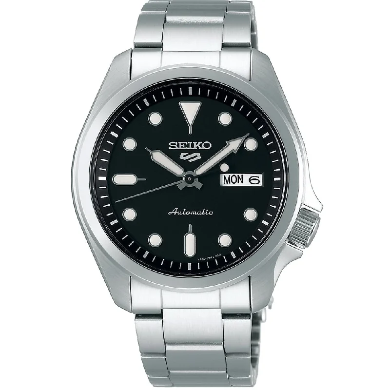 classic leather watches for men with buckle straps -Seiko 5 SKX SRPE55K Automatic