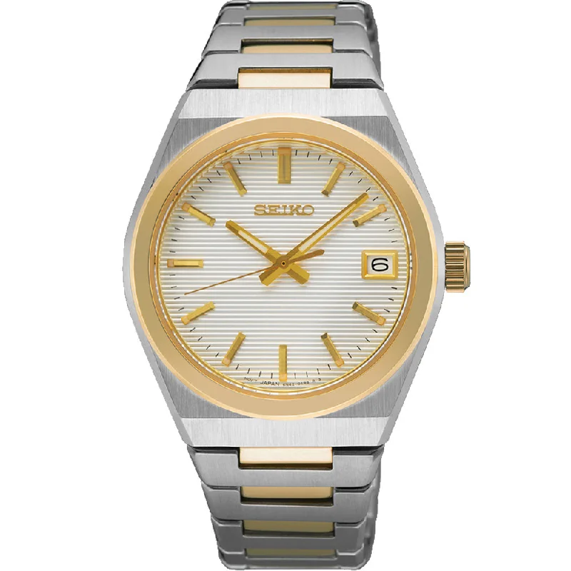 stylish silver watches for men with clean designs -Seiko Essentials SUR578P