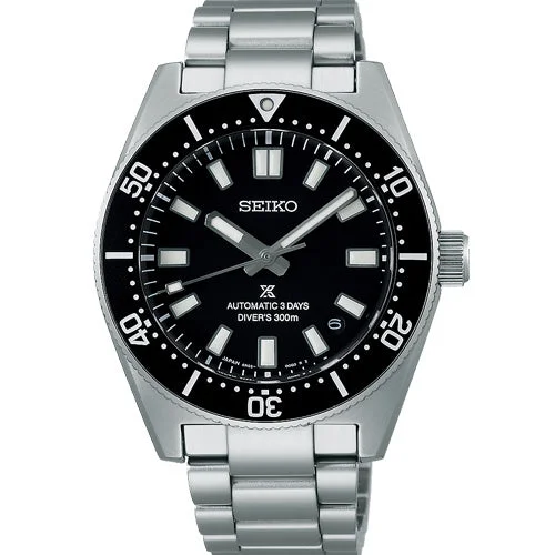 sporty watches with compass function for outdoor use -Seiko Prospex Black Dial Men 40mm SPB453J1