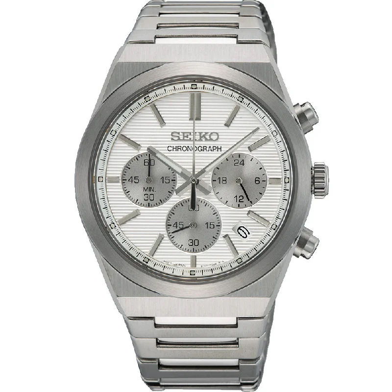 waterproof sports watches for men with lap timers -Seiko SSB451P Chronograph