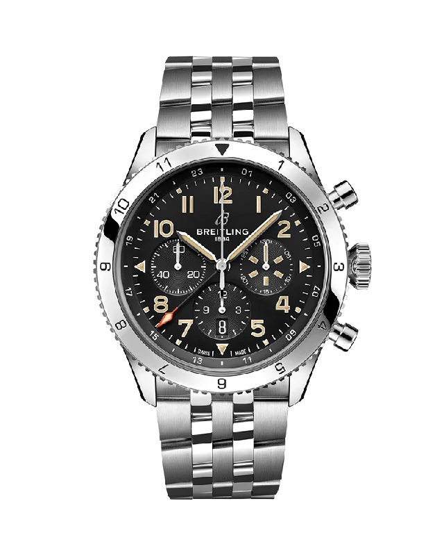 classic watches for women with Roman numerals -SUPER AVI B04 CHRONOGRAPH GMT 46 P-51 MUSTANG