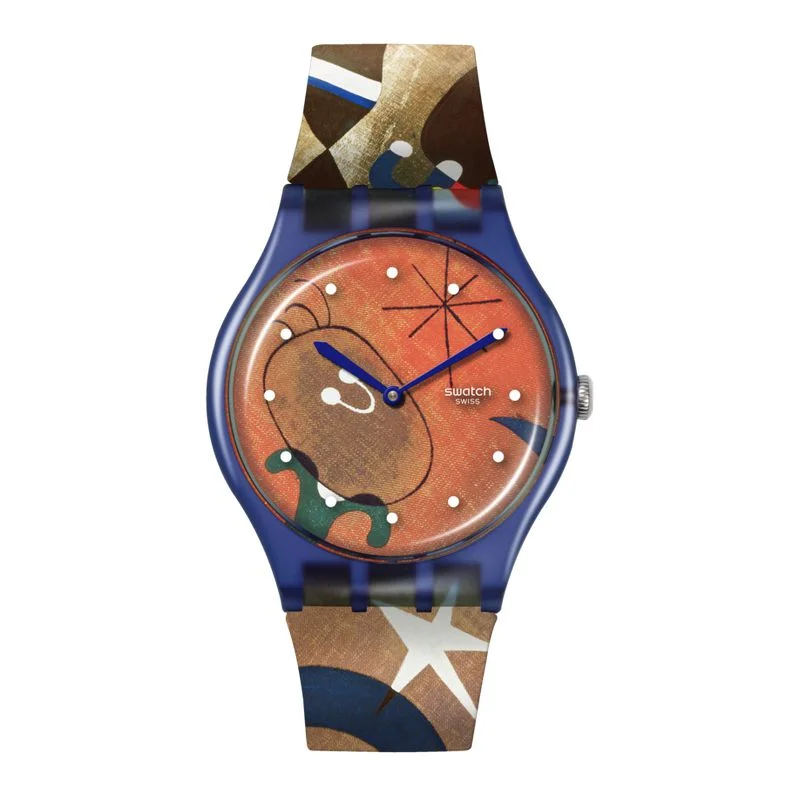 fashion-forward digital watches with sports modes -Swatch MIRO'S WOMEN & BIRD IN THE MOONLIGHT Watch SO29Z136