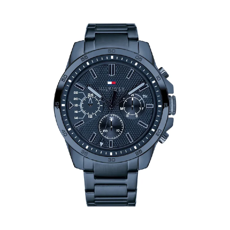 hybrid smartwatch with sleep and activity monitoring -Tommy Hilfiger Analog Blue Dial Men's Watch NCTH1791560W