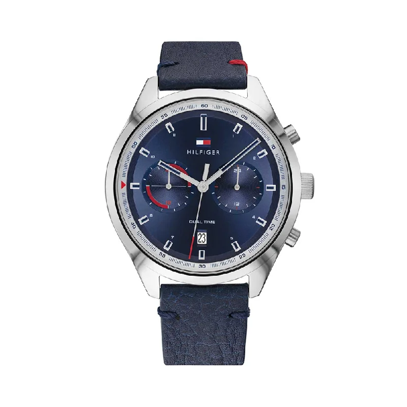 classic analog watches for men -Tommy Hilfiger BENNETT ROUND Analog BLUE Dial Men Watch NCTH1791728